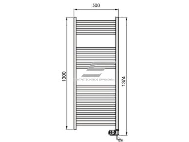 Elektrinis rankšluosčių džiovintuvas | gyvatukas | su laikmačiu | programuojamas | 500W | 230V | IP44 | 500x1300mm | juodas | ADAX Comfort 50-130-500 BLACK 3