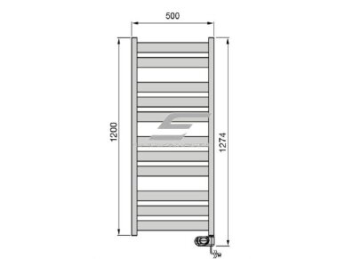 Elektrinis rankšluosčių džiovintuvas | gyvatukas | su laikmačiu | programuojamas | 500W | 230V | IP44 | 500x1200mm | juodas | ADAX Wave 50-120-500 BLACK 3