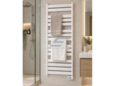 Elektrinis rankšluosčių džiovintuvas | gyvatukas | su laikmačiu | programuojamas | 750W | 230V | IP44 | 600x1600mm | baltas | ADAX Wave 60-160-750 WHITE 4