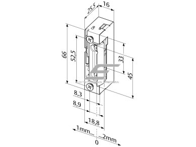 Elektromagnetinė durų spyna | sklendė | 51Ohm | 12VDC | jėga 375kg | EFF EFF | ASSA ABLOY | 138 1 Elektromagnetinė durų spyna | sklendė | 51Ohm | 12VDC | jėga 375kg | EFF EFF | ASSA ABLOY | 138 1