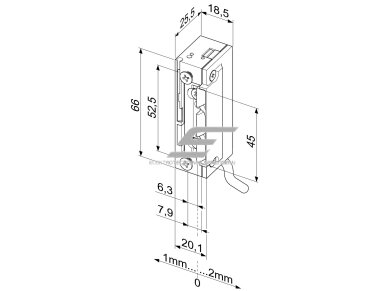 Elektromagnetinė durų spyna | sklendė | 10-24V AC/DC | jėga 375kg | su atmintim | su 300mm kabeliu | EFF EFF | ASSA ABLOY | 148W.13 A71 1 Elektromagnetinė durų spyna | sklendė | 10-24V AC/DC | jėga 375kg | su atmintim | su 300mm kabeliu | EFF EFF | ASSA ABLOY | 148W.13 A71 1