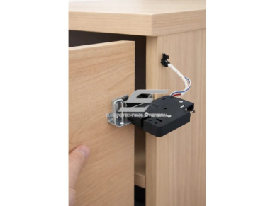 Elektroninė elektromagnetinė spyna | solenoidinis užraktas | 12V DC | 24 W | nerūdijantis plienas | išmanus valdymas | juoda 3