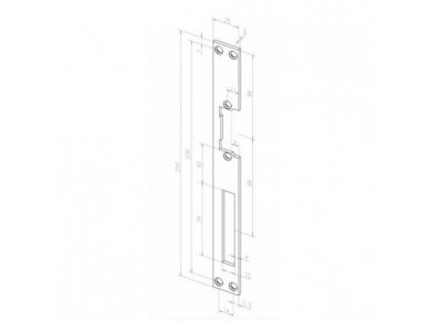 Elektromagnetinės durų spynos juosta | geležtė | ASSA ABLOY | 02140 1 Elektromagnetinės durų spynos juosta | geležtė | ASSA ABLOY | 02140 1