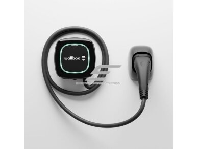 Elektromobilių įkrovimo stotelė | Type2 | 22kW | 32A | 3F | su 5m kabeliu | IP55 | Wi-Fi | Bluetooth | Wallbox Pulsar Max | PLP2-0-2-4-9-002 | 8436575278179