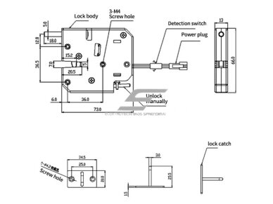 Elektromechaninė sklendė | užraktas | paštomatams | 12VDC | 2A | 73x66x13mm | atrakinama įjungus maitinimą | plieninis | juoda 4 Elektromechaninė sklendė | užraktas | paštomatams | 12VDC | 2A | 73x66x13mm | atrakinama įjungus maitinimą | plieninis | juoda 4