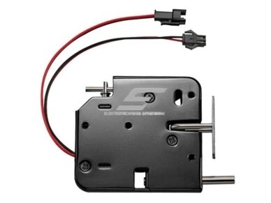 Elektromechaninė sklendė | užraktas | paštomatams | 24VDC | 1A | 73x66x13mm | atrakinama įjungus maitinimą | plieninis | juoda Elektromechaninė sklendė | užraktas | paštomatams | 24VDC | 1A | 73x66x13mm | atrakinama įjungus maitinimą | plieninis | juoda