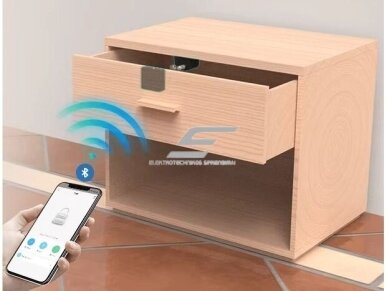 Elektroninė spyna su bluetooth atrakinimu | rankena | spintelei | stalčiui | 63x58x20mm | juoda 2 Elektroninė spyna su bluetooth atrakinimu | rankena | spintelei | stalčiui | 63x58x20mm | juoda 2