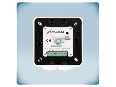 Elektroninis ventiliatoriaus greičio reguliatorius nuo maks. iki min. | 3A | 230VAC | virštinkinis/potinkinis | IP54/IP44 | Sentera Controls | SDX-1-30-DT 5