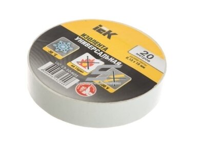 Elektros izoliacinė juosta | 0,13x15mm | 20m | balta | IEK | UIZ-13-10-K01 | 4606056162448 Elektros izoliacinė juosta | 0,13x15mm | 20m | balta | IEK | UIZ-13-10-K01 | 4606056162448