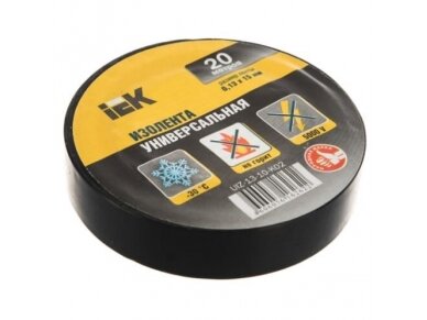 Elektros izoliacinė juosta | 0,18x19mm | 20m | juoda | IEK | UIZ-20-10-K02 | 4606056162837 Elektros izoliacinė juosta | 0,18x19mm | 20m | juoda | IEK | UIZ-20-10-K02 | 4606056162837