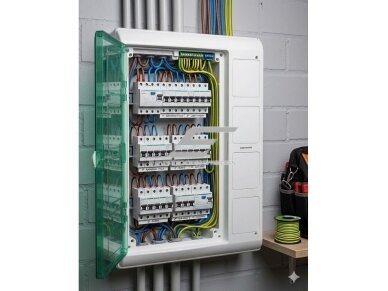 Elektros paskirstymo | modulinis skydelis | dėžė | skydas | 36 modulių | 448x610x160mm | skaidrios durelės | su 4 vietomis lizdams | hermetinis | virštinkinis | plastikinis | IP65 | Schneider Electric | Kaedra | 13992 1 Elektros paskirstymo | modulinis skydelis | dėžė | skydas | 36 modulių | 448x610x160mm | skaidrios durelės | su 4 vietomis lizdams | hermetinis | virštinkinis | plastikinis | IP65 | Schneider Electric | Kaedra | 13992 1