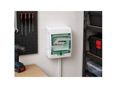 Elektros paskirstymo | modulinis skydelis | dėžė | skydas | 4 modulių | 200x123x112mm | skaidrios durelės | hermetinis | virštinkinis | plastikinis | IP65 | Schneider Electric | Kaedra | 13976 | 3303430139768 2 Elektros paskirstymo | modulinis skydelis | dėžė | skydas | 4 modulių | 200x123x112mm | skaidrios durelės | hermetinis | virštinkinis | plastikinis | IP65 | Schneider Electric | Kaedra | 13976 | 3303430139768 2