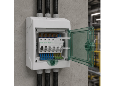 Elektros paskirstymo | modulinis skydelis | dėžė | skydas | 6 modulių | 159x200x112mm | skaidrios durelės | hermetinis | virštinkinis | plastikinis | IP65 | Schneider Electric | Kaedra | 13977 3 Elektros paskirstymo | modulinis skydelis | dėžė | skydas | 6 modulių | 159x200x112mm | skaidrios durelės | hermetinis | virštinkinis | plastikinis | IP65 | Schneider Electric | Kaedra | 13977 3