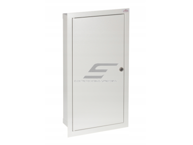 Elektros paskirstymo skydelis | dėžė | 12 modulių | su spyna | 320x210x590mm | 1F ir 3F elektros skaitikliams | potinkinis | plieninis | IP31