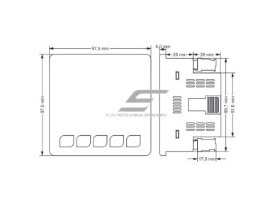 Panelinis | skaitmeninis elektros tinklo 380V analizatorius trifazis | su srovės transformatoriais (CT) 3x800A 1