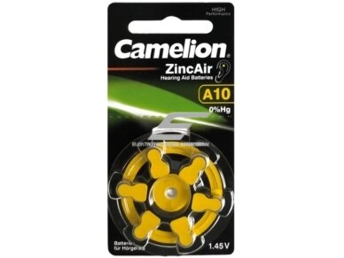 Elementai | baterijos | A10/DA10/ZL10 | 6 vnt. | Camelion | 4260030253968