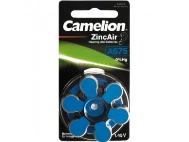 Elementai | baterijos | A675/DA675/ZL675 | 6 vnt. | Camelion | 4260030253999 Elementai | baterijos | A675/DA675/ZL675 | 6 vnt. | Camelion | 4260030253999