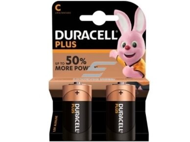 Elementai | baterijos | MN1400 | C | LR14 | 2 vnt. | Duracell | Plus Power | 5000394019089