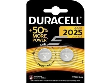Elementai | baterijos | 3V | CR2025 | Duracell | 5000394203907