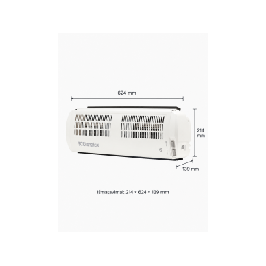 Elektriline õhukardin Dimplex AC | 1300/3000W | 230V | 6,2m/s | 214x624x139mm | IP21 | Dimplex AC3W 1 Elektriline õhukardin Dimplex AC | 1300/3000W | 230V | 6,2m/s | 214x624x139mm | IP21 | Dimplex AC3W 1
