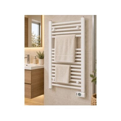 Elektriline käterätikuivati | taimeriga | programmeeritav | 300W | 230V | IP44 | 500x800mm | valge | ADAX Comfort 50-80-300 WHITE 4