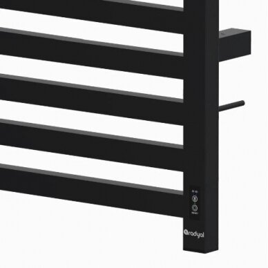 Elektriskais dvieļu žāvētājs | Dvieļu sildītājs | ar taimeri | 125W | 230V | IPX5 | 500x800x90mm | melns | Radyal Lily 800C 1 Elektriskais dvieļu žāvētājs | Dvieļu sildītājs | ar taimeri | 125W | 230V | IPX5 | 500x800x90mm | melns | Radyal Lily 800C 1