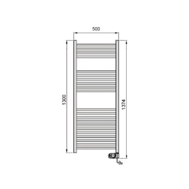 Elektryczny grzejnik łazienkowy / suszarka do ręczników | z timerem | 500W | 230V | IP44 | 500x1300mm | czarny | ADAX Comfort 50-130-500 BLACK 3 Elektryczny grzejnik łazienkowy / suszarka do ręczników | z timerem | 500W | 230V | IP44 | 500x1300mm | czarny | ADAX Comfort 50-130-500 BLACK 3