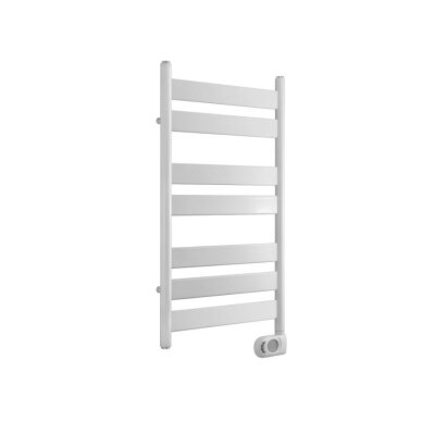 Electric towel warmer | heated towel rail | with timer | programmable | 300W | 230V | IP44 | 500x800mm | white | ADAX Wave 50-80-300 WHITE 1
