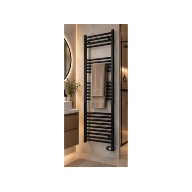 Elektryczny grzejnik łazienkowy / suszarka do ręczników | z timerem | 600W | 230V | IP44 | 500x1500mm | czarny | ADAX Comfort 50-150-600 BLACK 4 Elektryczny grzejnik łazienkowy / suszarka do ręczników | z timerem | 600W | 230V | IP44 | 500x1500mm | czarny | ADAX Comfort 50-150-600 BLACK 4
