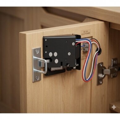 Elektroniska solenoīda slēdzene | 12V DC | mini | ar signāla atgriezenisko saiti | skapjiem, skapīšiem, automātiskām slēgšanas sistēmām 4 Elektroniska solenoīda slēdzene | 12V DC | mini | ar signāla atgriezenisko saiti | skapjiem, skapīšiem, automātiskām slēgšanas sistēmām 4