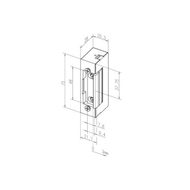 Электромагнитный дверной замок | электромеханическая защелка | 12VDC | 75x20,5x28мм | ASSA ABLOY | EFF EFF E7 1 Электромагнитный дверной замок | электромеханическая защелка | 12VDC | 75x20,5x28мм | ASSA ABLOY | EFF EFF E7 1