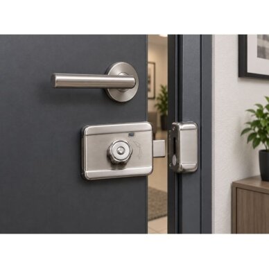 Smart electromechanical door lock | latch | 12V DC | automatic locking | unlocks when power is applied 1 Smart electromechanical door lock | latch | 12V DC | automatic locking | unlocks when power is applied 1