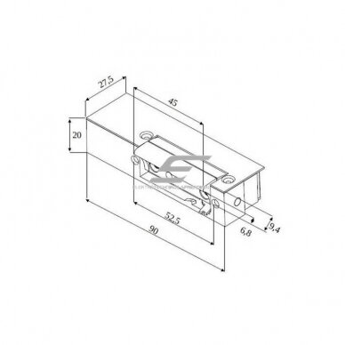 Elektromagnetiline ukse lukk | riiv | 20Ohm | 12V AC/DC | jõud 300kg | mäluga | HARTTE GL12UP 1 Elektromagnetiline ukse lukk | riiv | 20Ohm | 12V AC/DC | jõud 300kg | mäluga | HARTTE GL12UP 1