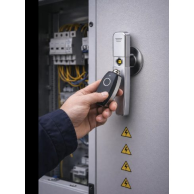 Electronic lock for electrical cabinets | without handle | without battery | electronic key | 120x26x66mm | IP66 | zinc alloy 2
