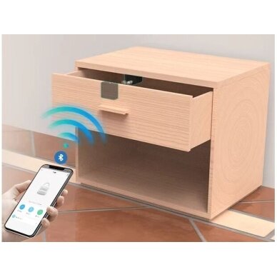 Bluetooth-avamisega elektrooniline lukk | käepide | kapile | sahtlile | 63x58x20mm | must 2 Bluetooth-avamisega elektrooniline lukk | käepide | kapile | sahtlile | 63x58x20mm | must 2