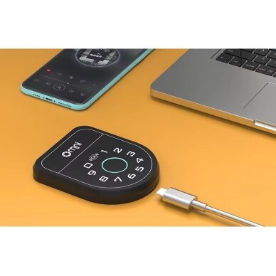 Электронный замок со считывателем RFID | отпечаток пальца | PIN-код | разблокировка через Bluetooth BLE 4.0 | для шкафа | ящика | 63x58x20мм | чёрный 2