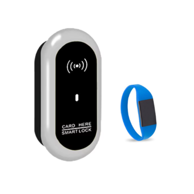 Elektroniskā slēdzene ar lasītāju | skapītim | atverama ar aproci | 75x39x21,6mm | sudraba