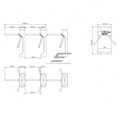 Electronic access control turnstile | bidirectional | tripod type | for people flow management | Hikvision DS-K3G411X-R/MF-Dm55 1 Electronic access control turnstile | bidirectional | tripod type | for people flow management | Hikvision DS-K3G411X-R/MF-Dm55 1