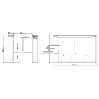 Elektrooniline läbipääsukontrolli turnikee | kahesuunaline | ustega/väravatega | parem pool | inimvoo haldamiseks | IP54 | Hikvision DS-K3B501SX-R/M/DP 1 Elektrooniline läbipääsukontrolli turnikee | kahesuunaline | ustega/väravatega | parem pool | inimvoo haldamiseks | IP54 | Hikvision DS-K3B501SX-R/M/DP 1