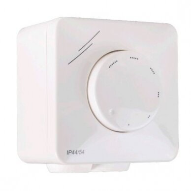 Electronic fan speed controller from min. to max. | LED | 1.5A | 230VAC | surface-mounted/flush-mounted | IP54/IP44 | Sentera Controls | LTY-0-15-AT