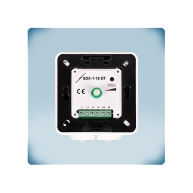 Elektrooniline ventilaatori kiiruseregulaator maksimumist miinimumini | 1,5A | 230VAC | pinnapealne/süvistatav | IP54/IP44 | Sentera Controls | SDX-1-15-DT 5 Elektrooniline ventilaatori kiiruseregulaator maksimumist miinimumini | 1,5A | 230VAC | pinnapealne/süvistatav | IP54/IP44 | Sentera Controls | SDX-1-15-DT 5