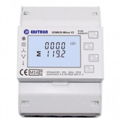 Modułowy trójfazowy wielofunkcyjny licznik energii elektrycznej | 100 A | 3×230/400 V | dwukierunkowy | RS485 Modbus | DIN | Eastron SDM630-Modbus V2 Modułowy trójfazowy wielofunkcyjny licznik energii elektrycznej | 100 A | 3×230/400 V | dwukierunkowy | RS485 Modbus | DIN | Eastron SDM630-Modbus V2