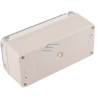 Elektriskās instalācijas sadales kaste | hermētiska | 180x80x70mm | virsmas montāža | plastmasa | caurspīdīgs vāks | IP65 2 Elektriskās instalācijas sadales kaste | hermētiska | 180x80x70mm | virsmas montāža | plastmasa | caurspīdīgs vāks | IP65 2