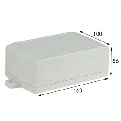 Rozdzielnica elektryczna | z uszami po bokach | hermetyczna | 160x100x56mm | montaż powierzchniowy | plastikowy | szary | IP65 3 Rozdzielnica elektryczna | z uszami po bokach | hermetyczna | 160x100x56mm | montaż powierzchniowy | plastikowy | szary | IP65 3