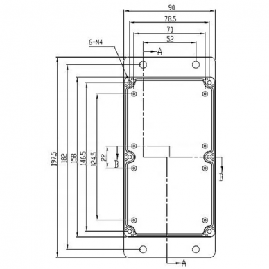 Rozdzielnica elektryczna | z uszami po bokach | hermetyczna | 158x90x60mm | montaż powierzchniowy | plastikowy | szary | IP65 3 Rozdzielnica elektryczna | z uszami po bokach | hermetyczna | 158x90x60mm | montaż powierzchniowy | plastikowy | szary | IP65 3