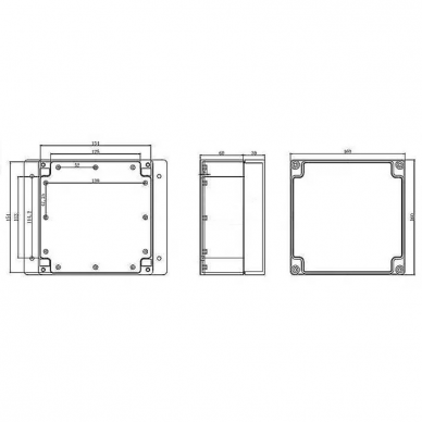 Rozdzielnica elektryczna | z uszami po bokach | hermetyczna | 160x160x90mm | montaż powierzchniowy | plastikowy | przezroczysta pokrywa | IP65 4 Rozdzielnica elektryczna | z uszami po bokach | hermetyczna | 160x160x90mm | montaż powierzchniowy | plastikowy | przezroczysta pokrywa | IP65 4