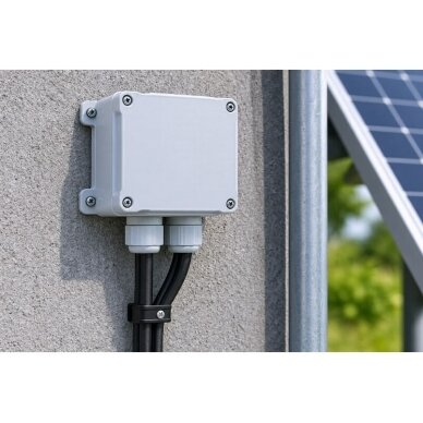 Electrical installation junction box with mounting plate | plastic | sealed | 80x82x55 mm | surface-mounted | grey | IP67 4