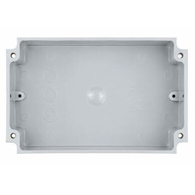 Elektroinstalācijas sadales kārba ar montāžas plāksni | plastmasas | hermētiska | 150x100x70mm | virsapmetuma | pelēka | IP67 1
