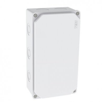 Electrical installation thermoplastic enclosure | thermoplastic | hermetic | 113x210x73mm | surface-mounted | halogen-free | white | IP67 | TEM Electrical installation thermoplastic enclosure | thermoplastic | hermetic | 113x210x73mm | surface-mounted | halogen-free | white | IP67 | TEM