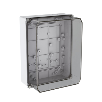 Elektroinstalācijas termoplastiskā sadales kārba | hermētiska | 210x280x135mm | virsmas montāža | bez halogēna | caurspīdīgs vāks | IP67 | TEM Elektroinstalācijas termoplastiskā sadales kārba | hermētiska | 210x280x135mm | virsmas montāža | bez halogēna | caurspīdīgs vāks | IP67 | TEM